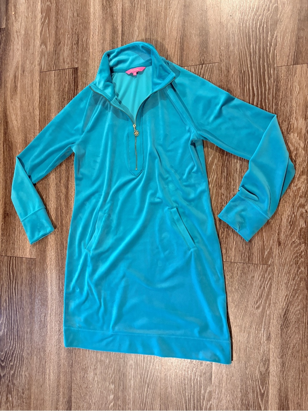 Lily Pulitzer Skipper Half-Zip Velour Dress